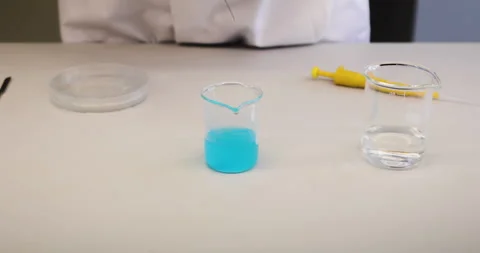 Test tubes in laboratory Stockbeeldmateriaal 136134334