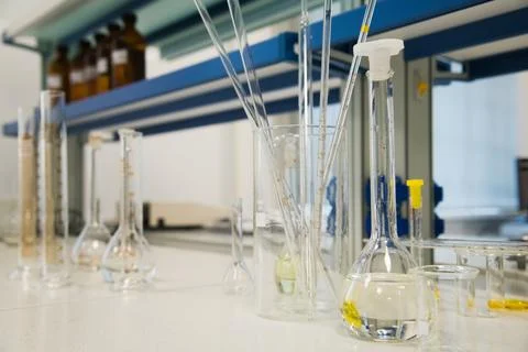 Test tubes in the laboratory Stock Photos
