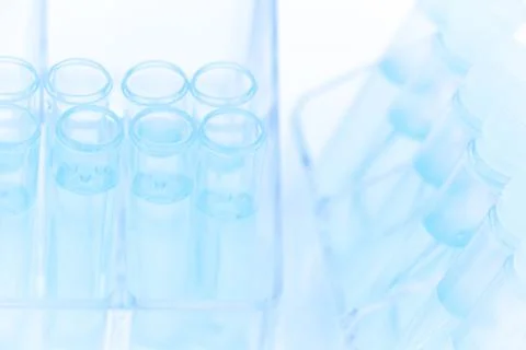 Test tubes in the laboratory for science Stockfoto's