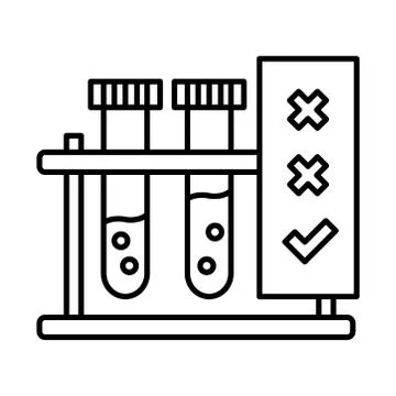 Test tubes line style icon vector design Ilustração Stock