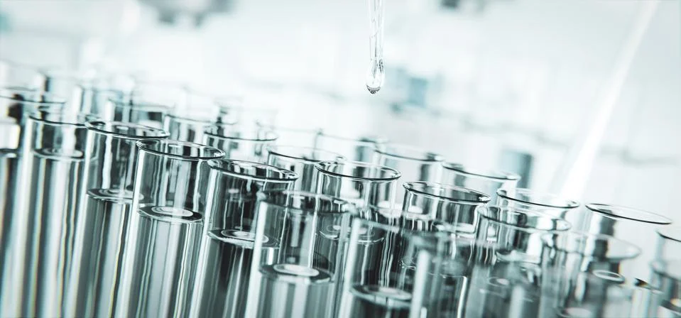 Test tubes with liquid in laboratory 스톡 일러스트