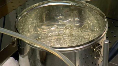 Test tubes with medicine. Doping tests. Stock Footage 83143715