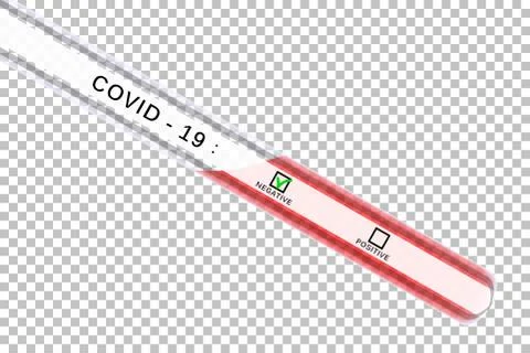 Test tubes with negative result of coronavirus. COVID-19 virus test. Vector. Stock Illustration
