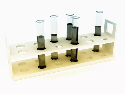 Test tubes over white Stock Illustration