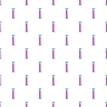Test tubes with pink liquid seamless pattern Stock Illustration