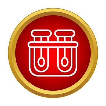 Test tubes in rack icon for laboratory research Illustrazione stock