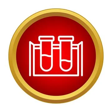 Test tubes in rack icon for science research Stock Illustration