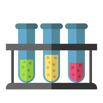 Test tubes rack isolated Stock Illustration