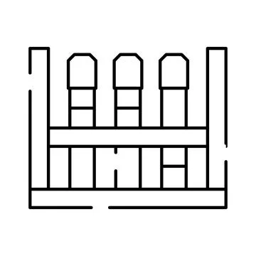 Test tubes in rack for laboratory experiment and research Stock Illustration