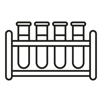 Test tubes in rack for science research icon Stock Illustration