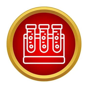 Test tubes science laboratory research medical analysis icon Stock Illustration