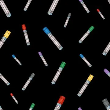 Test tubes. Seamless vector pattern. Stock Illustration