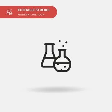 Test Tubes Simple vector icon. Illustration symbol design template for web mo Illustrazione stock