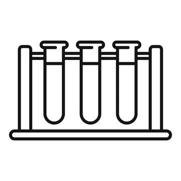 Test tubes stand icon outline vector. Family health Ilustração Stock