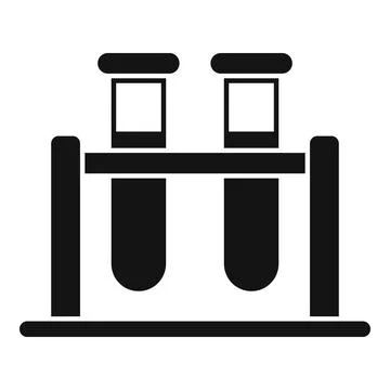 Test tubes stand icon simple vector. System shield Stock Illustration