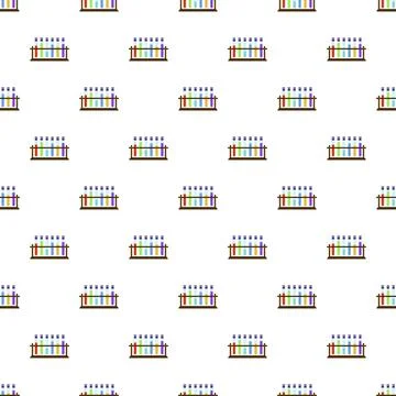 Test tubes on stand pattern seamless vector Illustrazione stock
