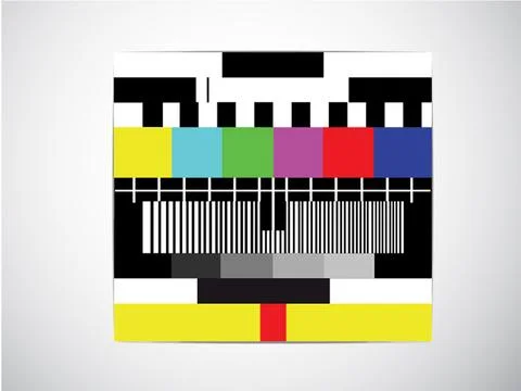 Test tv screen background, when channel tv have technical Stock Illustration