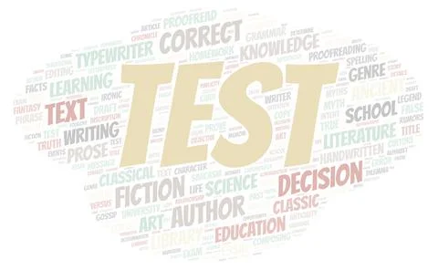 Test typography word cloud create with the text only イラスト素材