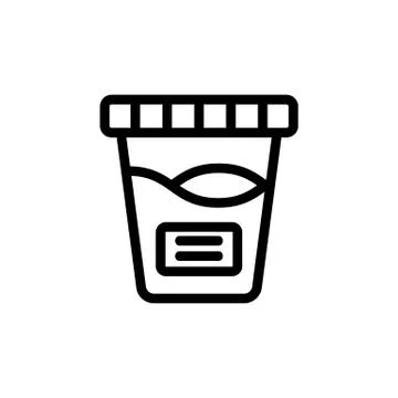 Test urine icon vector outline illustration Ilustración de archivo