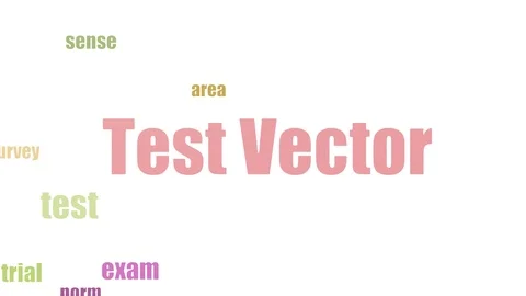 Test Vector Word Cloud Animated Isolated Stock Footage 103657381