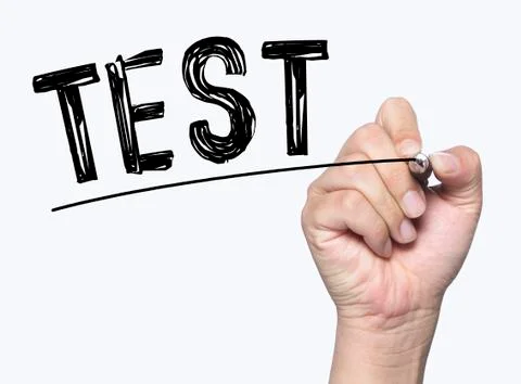 Test written by hand Stock Photos