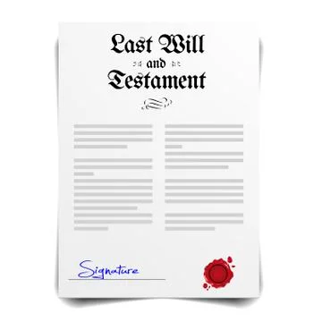 Testament letter Stock Illustration