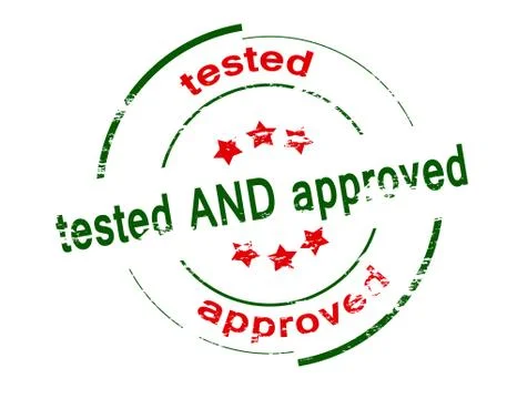 Tested and approved Stock Illustration