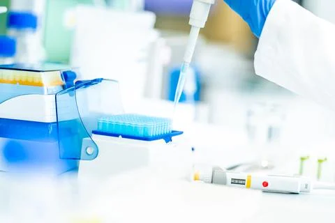 Tested and experimental changes in plant genetics in the laboratory Stock Photos