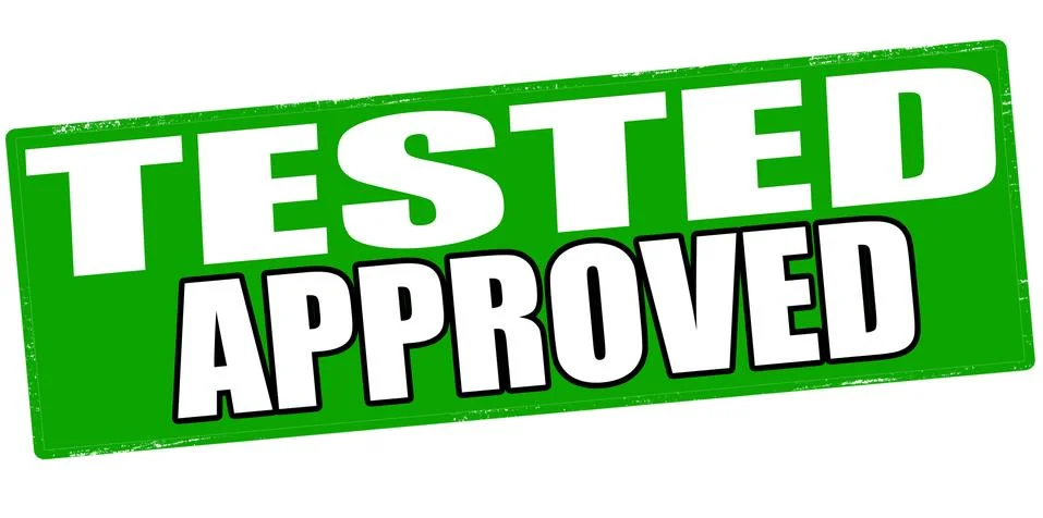 Tested approved Stock Illustration