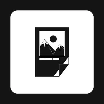 Tested ink paper icon, simple style Stock Illustration