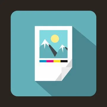 Tested ink paper with printer marks icon Stock Illustration