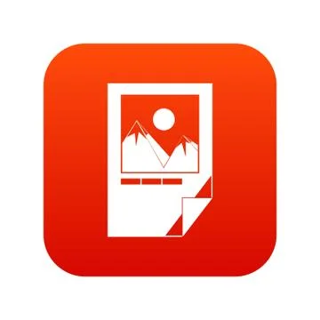 Tested ink paper with printer marks icon digital red Illustrazione stock