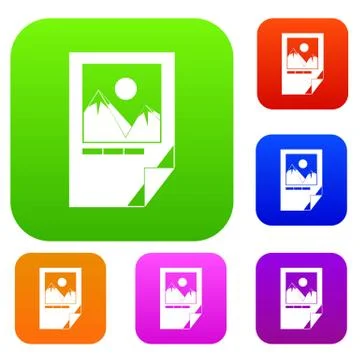 Tested ink paper with printer marks set collection Stock Illustration