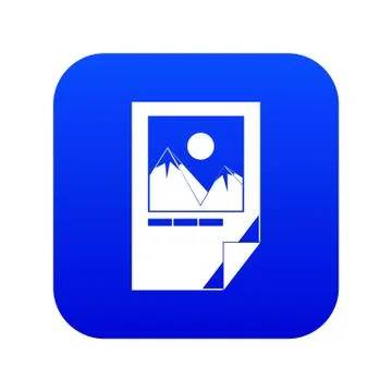 Tested ink paper with printer marks icon digital blue Stock Illustration