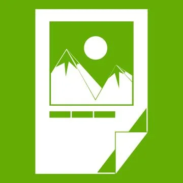 Tested ink paper with printer marks icon green Stock Illustration