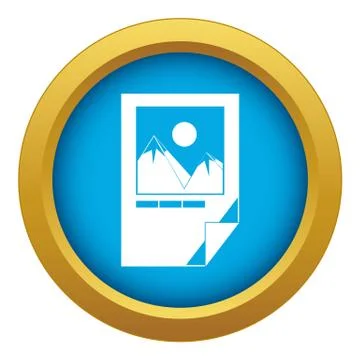 Tested ink paper with printer marks icon blue vector isolated Stock Illustration