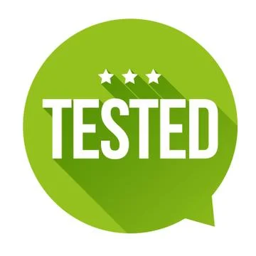 Tested sign speech bubble Illustrazione stock
