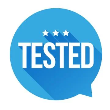 Tested sign speech bubble Illustrazione stock