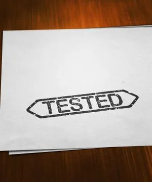 Tested stamp Stock Illustration