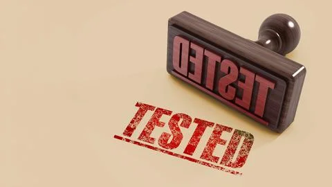 Tested stamp イラスト素材