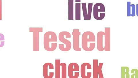 Tested Tagcloud Animated On White Background Stock Footage 107217566