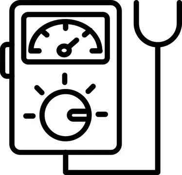 Tester Line Icon Design Stock Illustration