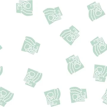 Testes endocrinology glyph seamless pattern Illustrazione stock