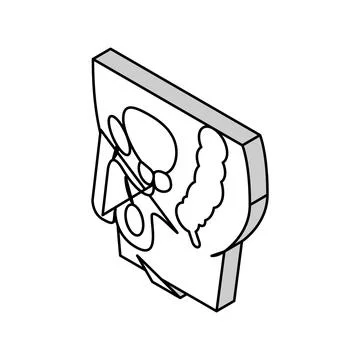 Testes endocrinology isometric icon vector illustration Illustrazione stock