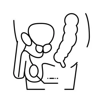 Testes endocrinology line icon vector illustration 스톡 일러스트
