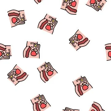 Testes endocrinology vector seamless pattern 库存插图