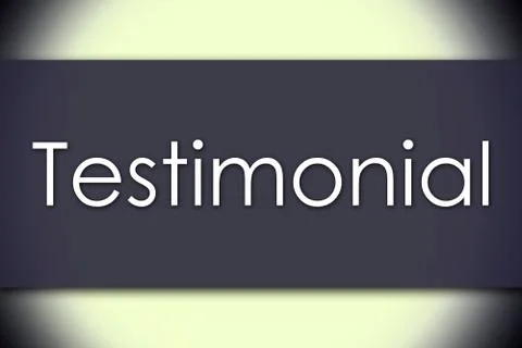 Testimonial - business concept with text Stock Illustration