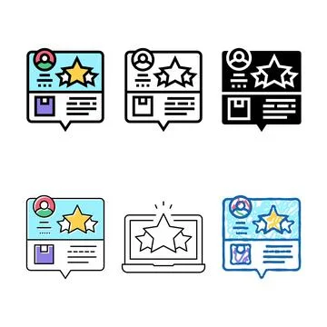 Testimonial feedback edition color icon vector Stock Illustration