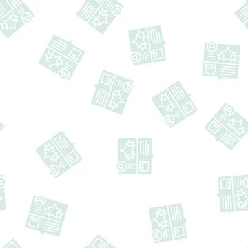 Testimonial feedback glyph seamless pattern イラスト素材