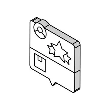 Testimonial feedback isometric icon vector illustration Illustrazione stock